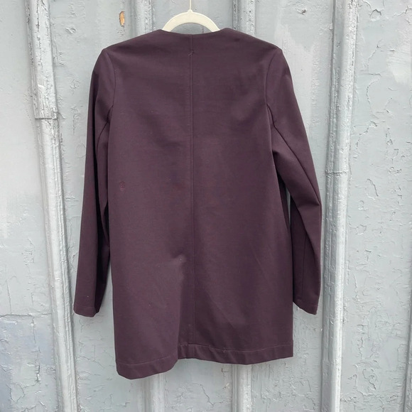 Kit and Ace Collarless Stretch Jacket, Burgundy, Small - Picture 6 of 14